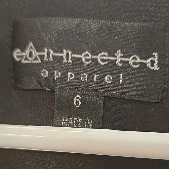 Connected Apparel Blue and Black Asymmetrical Dress - Picture 3 of 5